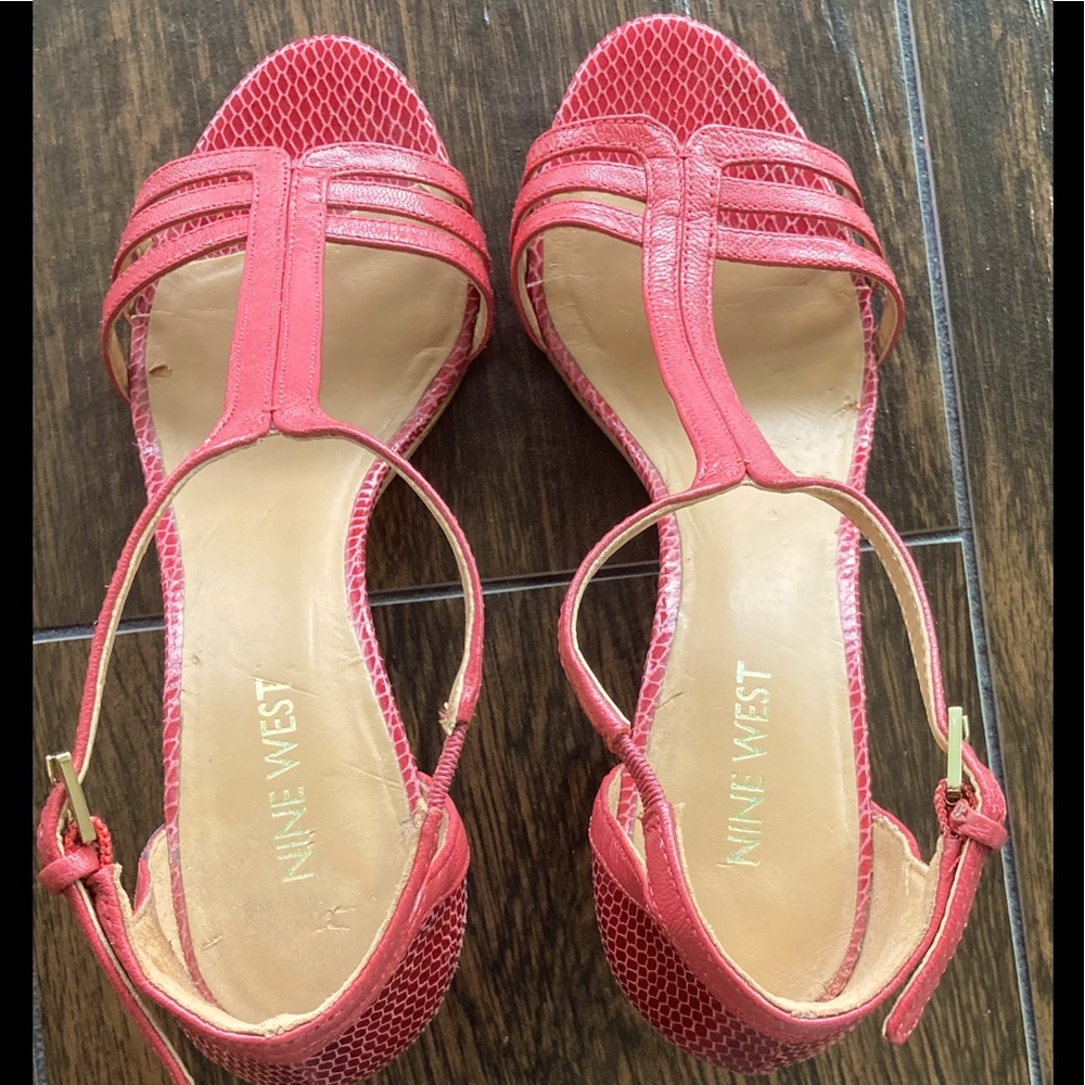Nine West Hot Pink Dress Sandals Size 6